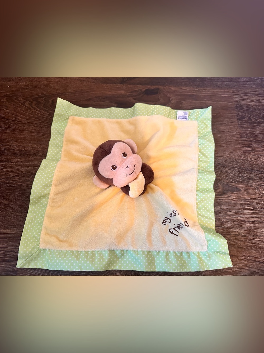 Garanimals Monkey Plush Lovey Baby Security Blanket Yellow Green My Best Friend